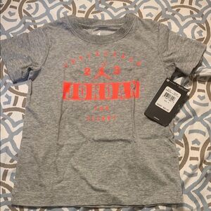 Jordan Gray and Red Short Sleeve Tee